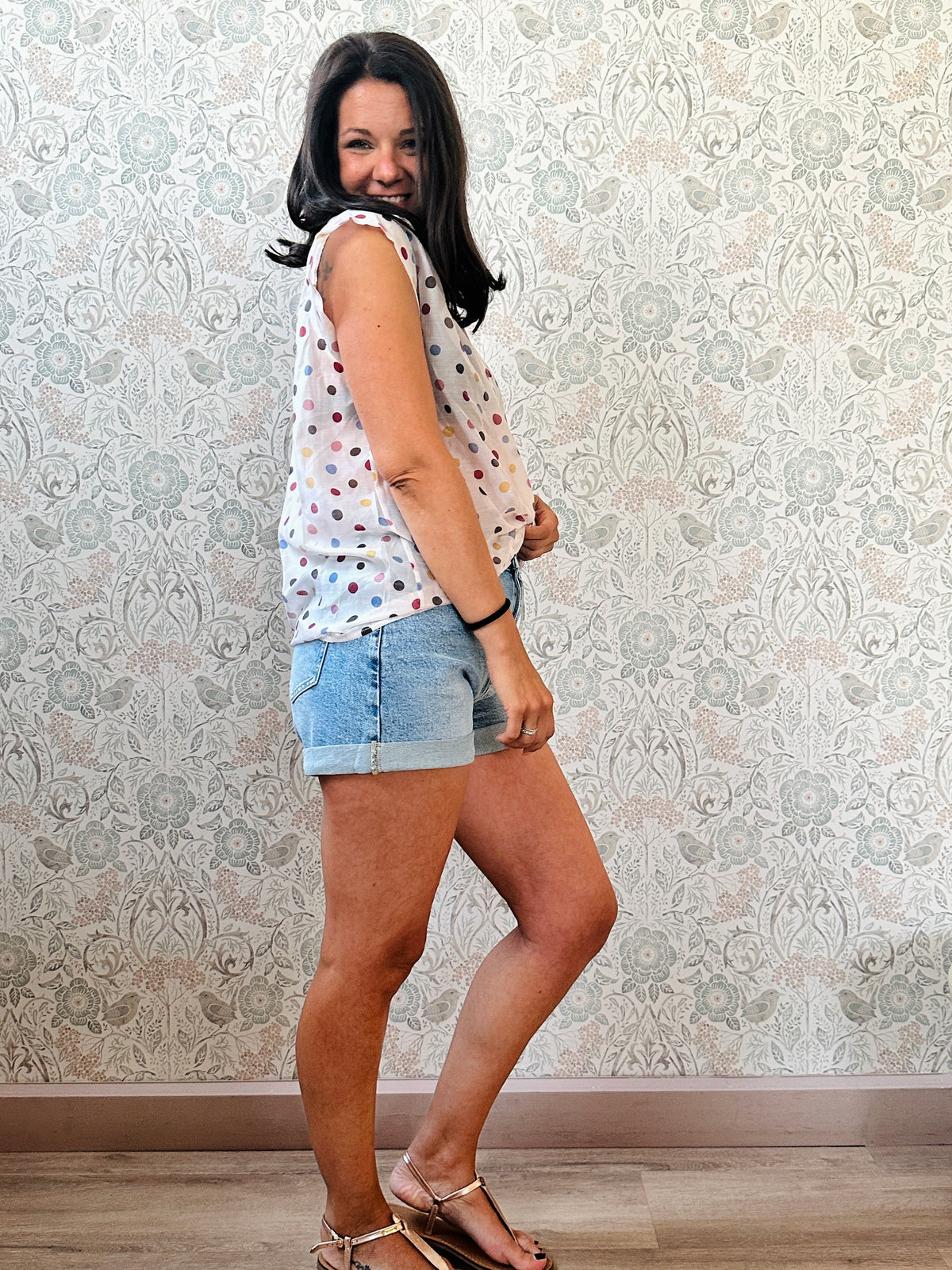 Camicia Nodo Iris Pois