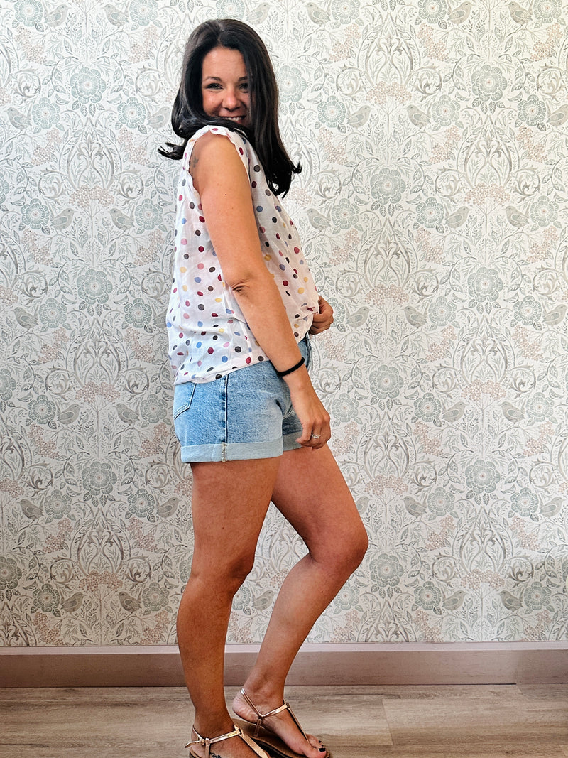 Camicia Nodo Iris Pois