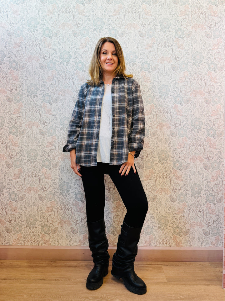 Camicia Scozzese Grey