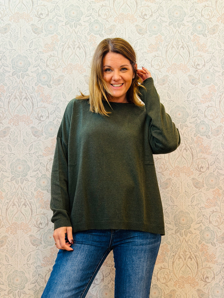 Maglione Spacchetti Tinta Unita