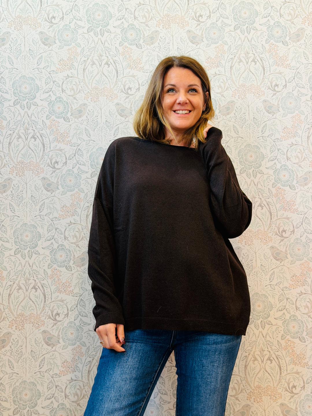 Maglione Spacchetti Tinta Unita
