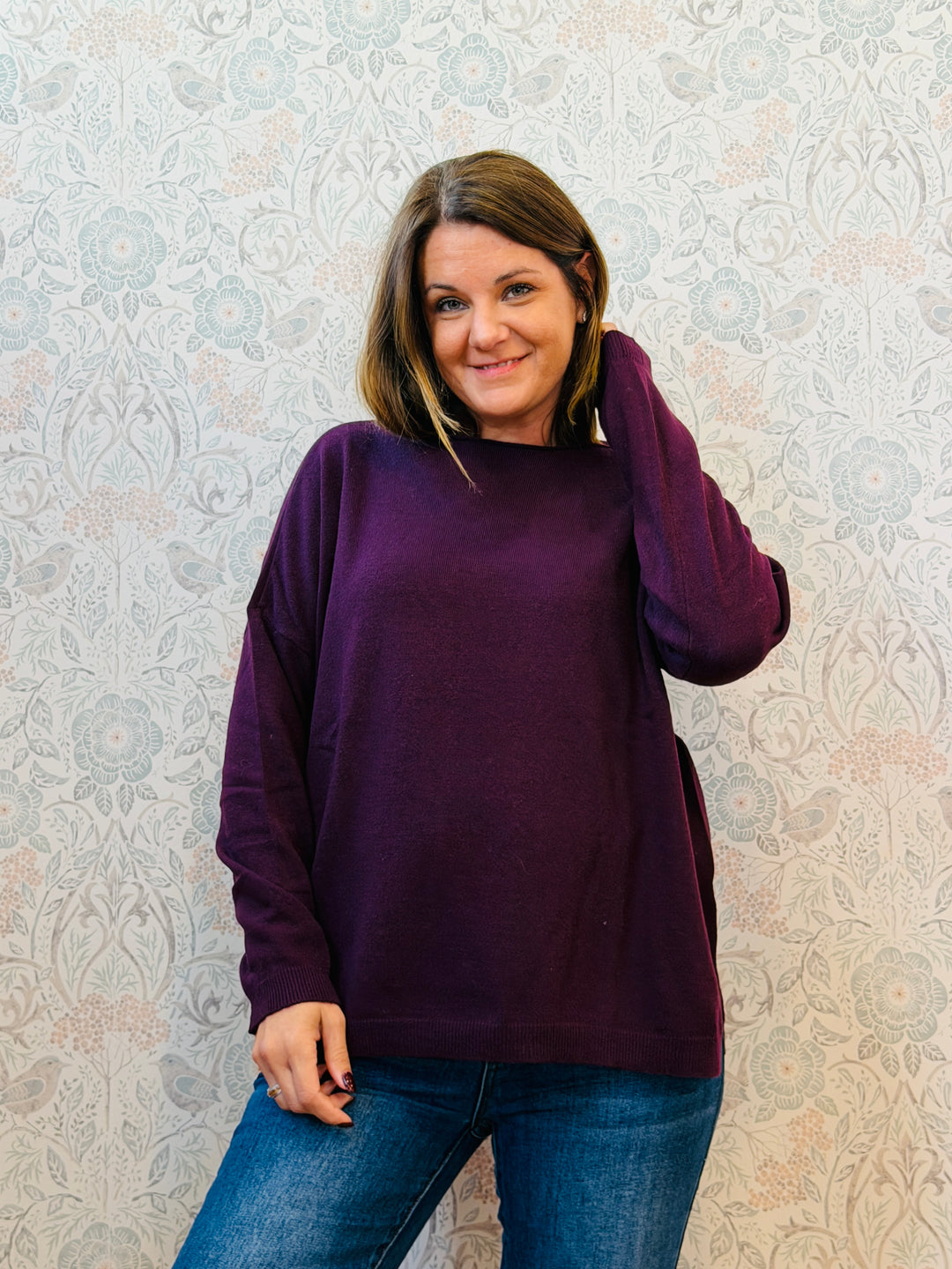 Maglione Spacchetti Tinta Unita