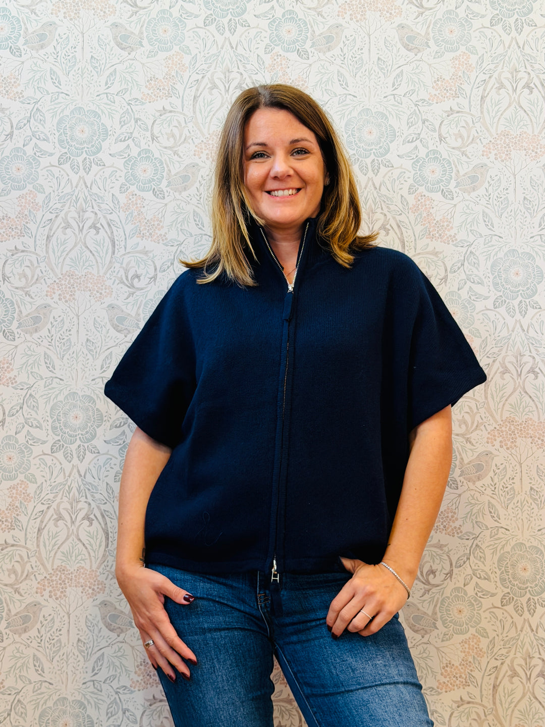 Cardigan Senza Maniche Pura Lana