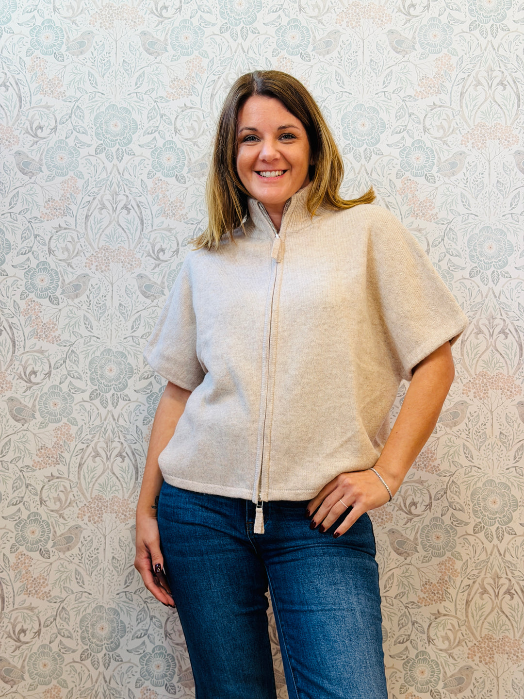 Cardigan Senza Maniche Pura Lana