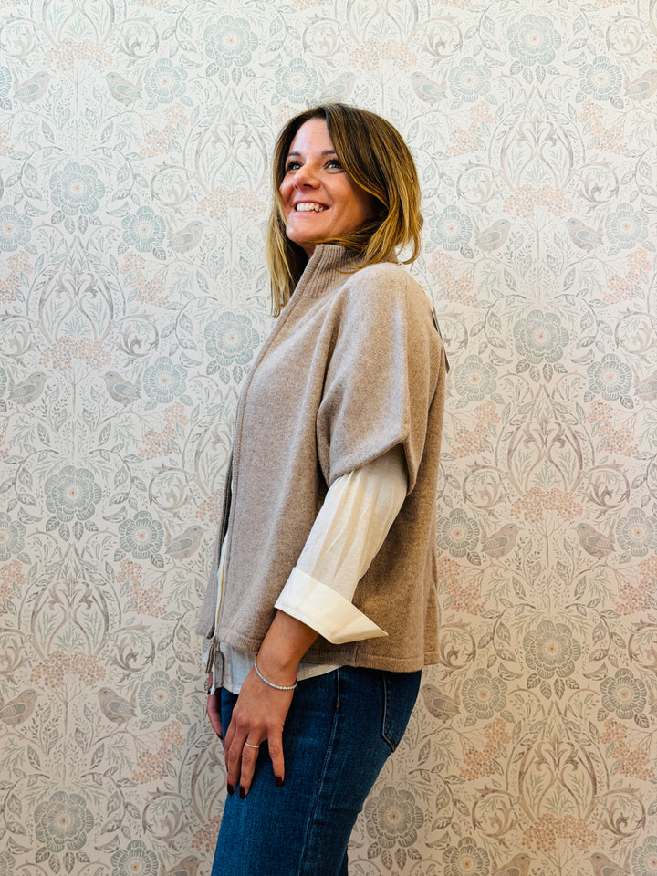 Cardigan Senza Maniche Pura Lana