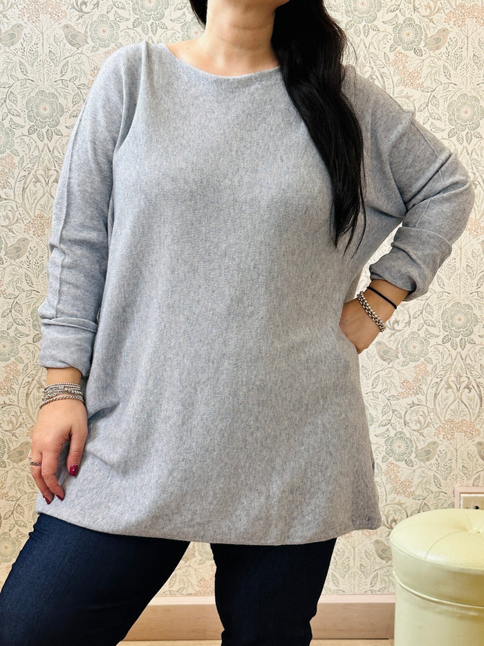Maglione Barchetta Over - Abbigliamento Donna Made in Italy Must Have