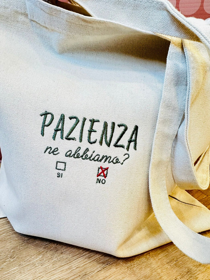 Borsa Tela "Pazienza SI - NO"