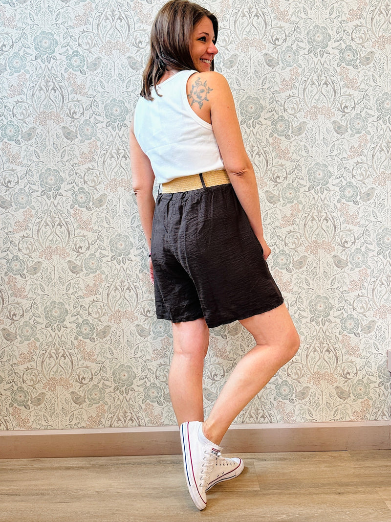 Pantaloncini Donna Lampedusa Marrone  - Abbigliamento Made in Italy