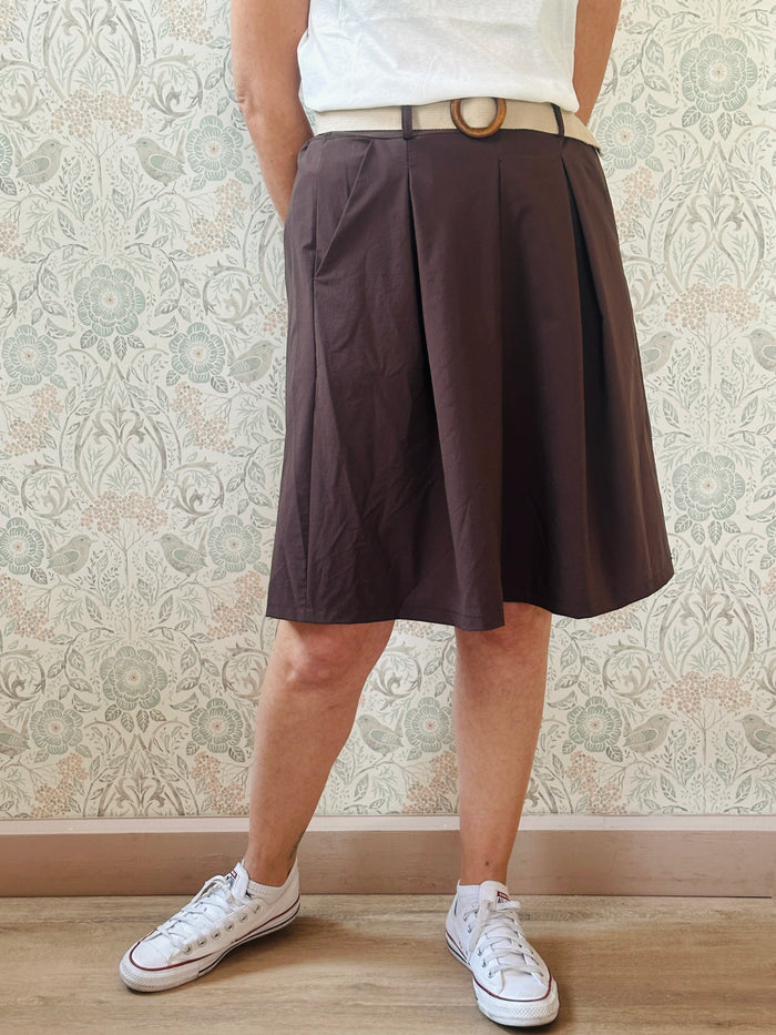 Pantaloncini Safari Marrone -Abbigliamento Donna Made in Italy Must Have