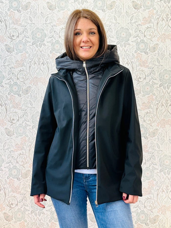 Spolverino Piumino 100gr Frida Nero - Abbigliamento Donna Made in Italy Must Have